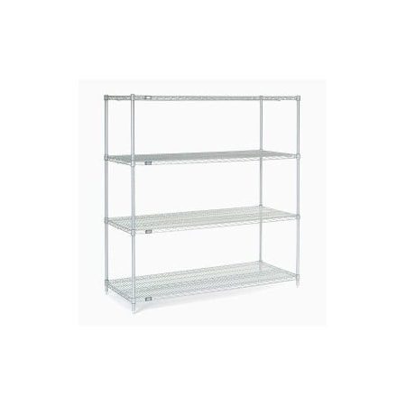 Global Equipment Nexel    Stainless Steel Wire Shelving Starter 60"W x 24"D x 63"H 24606S